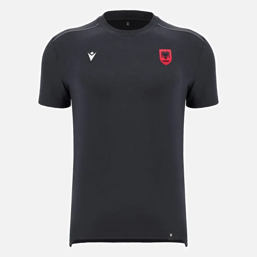 Albania National Team FSHF 2026/27 Men_x0092_s Sports Black T-Shirt Athleisure Albania National Team FSHF 2026/27 Men_x0092_s Sports Black T-Shirt Athleisure