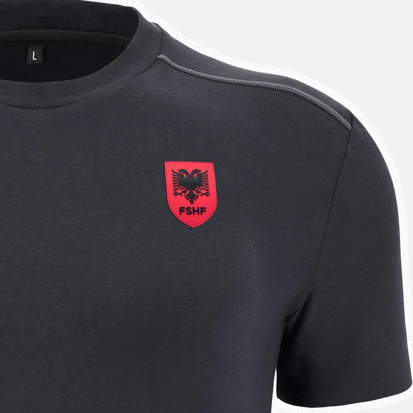 Albania National Team FSHF 2026/27 Men_x0092_s Sports Black T-Shirt Athleisure Albania National Team FSHF 2026/27 Men_x0092_s Sports Black T-Shirt Athleisure