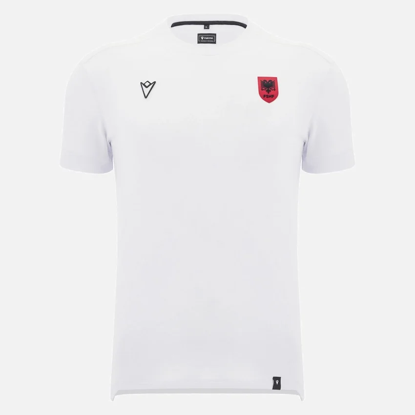 Albania National Team FSHF 2026/27 Men_x0092_s Sports White T-Shirt Athleisure Albania National Team FSHF 2026/27 Men_x0092_s Sports White T-Shirt Athleisure