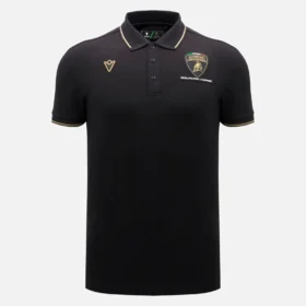 Automobili Lamborghini Squadra Corse Men’s Black Polo Shirt