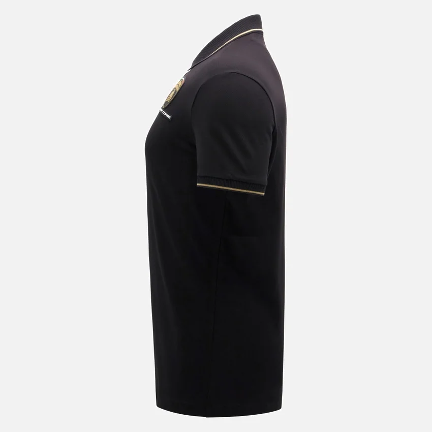 Automobili Lamborghini Squadra Corse Men’s Black Polo Shirt Automobili Lamborghini Squadra Corse Men’s Black Polo Shirt