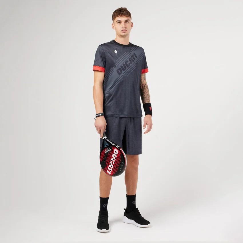 Black Padel Shirt Macron X Ducati Black Padel Shirt Macron X Ducati