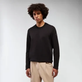 Mooncrest Crewneck Sweatshirt With Ribbed Trim
