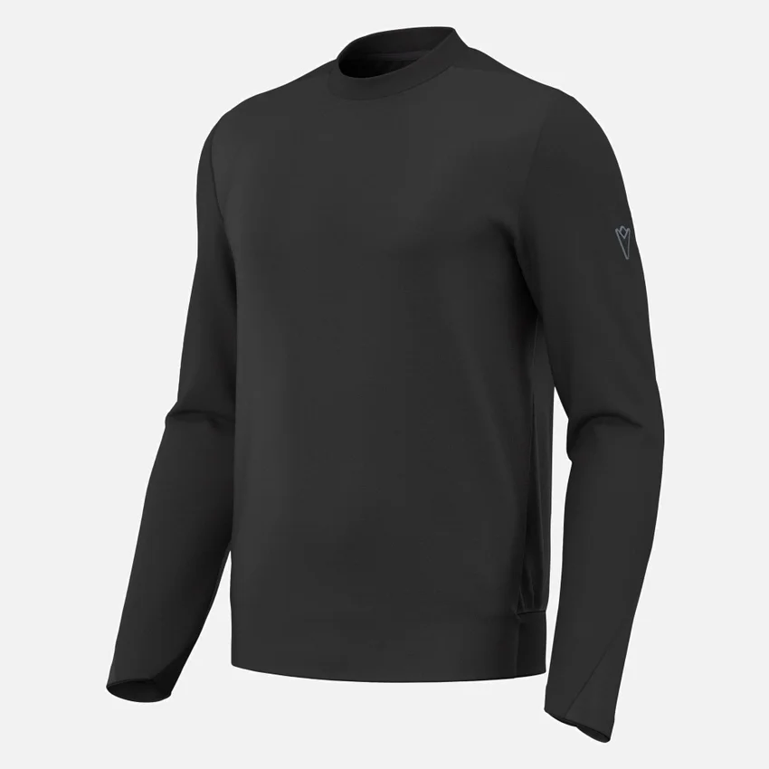 Mooncrest Crewneck Sweatshirt With Ribbed Trim Mooncrest Crewneck Sweatshirt With Ribbed Trim