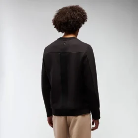 Mooncrest Crewneck Sweatshirt With Ribbed Trim