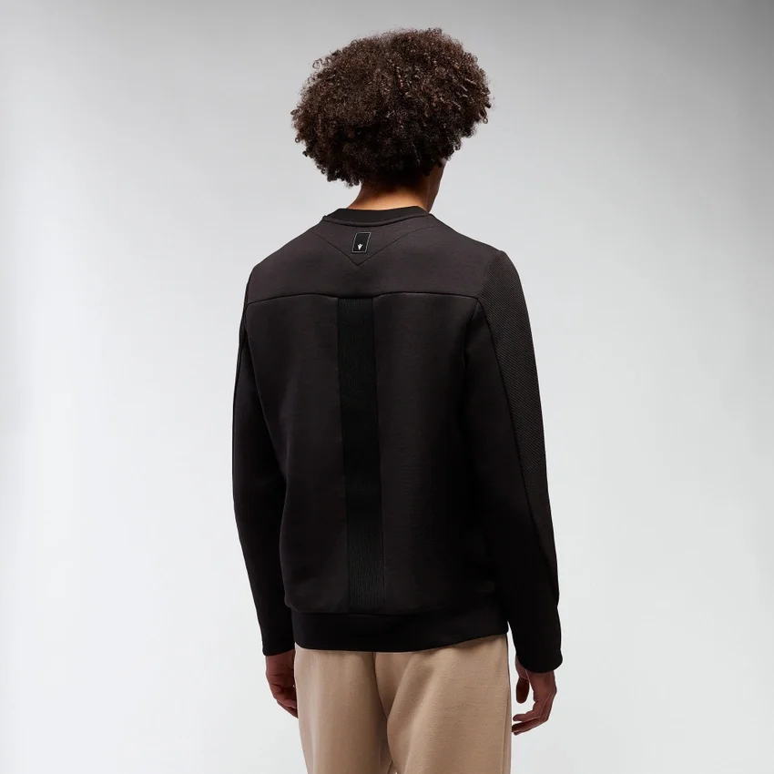 Mooncrest Crewneck Sweatshirt With Ribbed Trim Mooncrest Crewneck Sweatshirt With Ribbed Trim