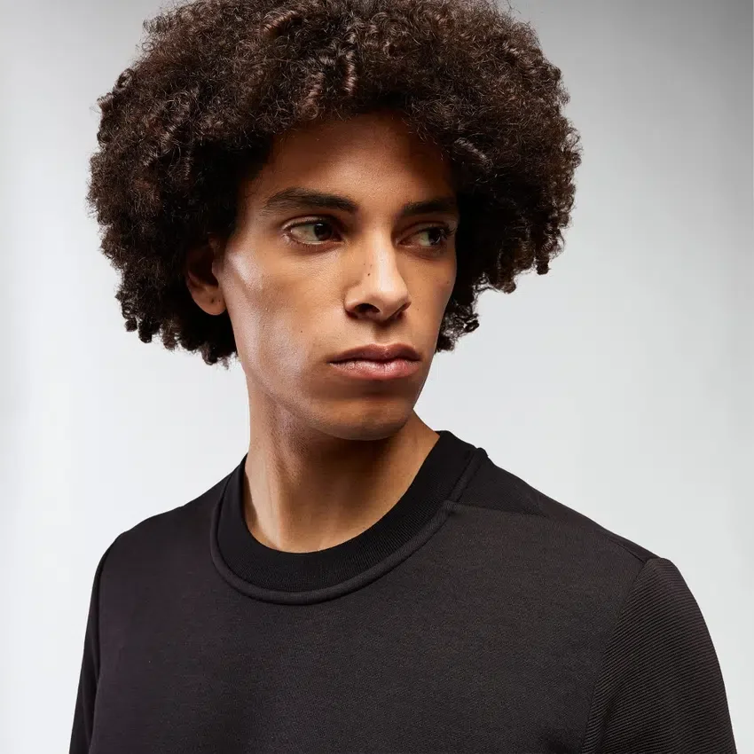 Mooncrest Crewneck Sweatshirt With Ribbed Trim Mooncrest Crewneck Sweatshirt With Ribbed Trim