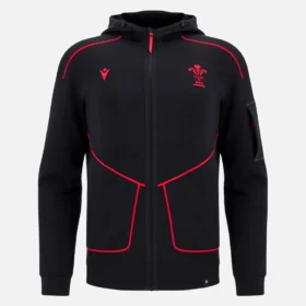 Welsh Rugby 2025/26 Black Athleisure Tech Hoody