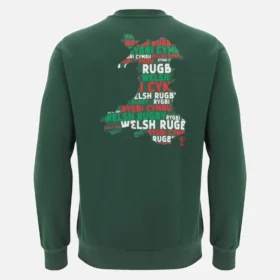 Welsh Rugby 2025/26 Green Fan Sweatshirt Welsh Rugby 2025/26 Green Fan Sweatshirt