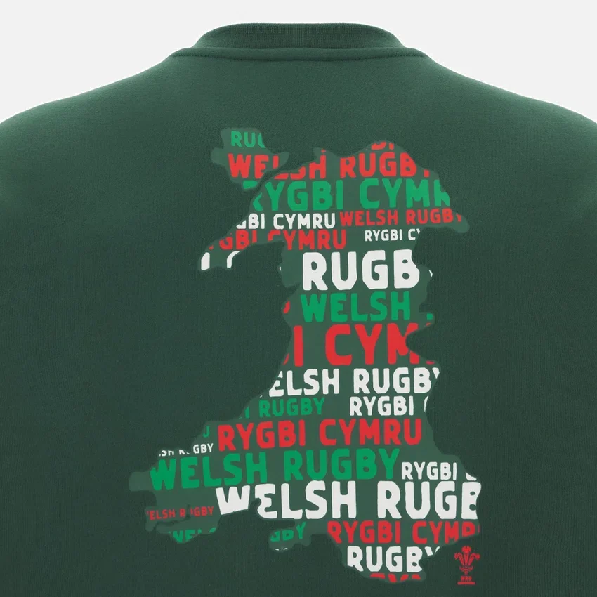 Welsh Rugby 2025/26 Green Fan Sweatshirt Welsh Rugby 2025/26 Green Fan Sweatshirt