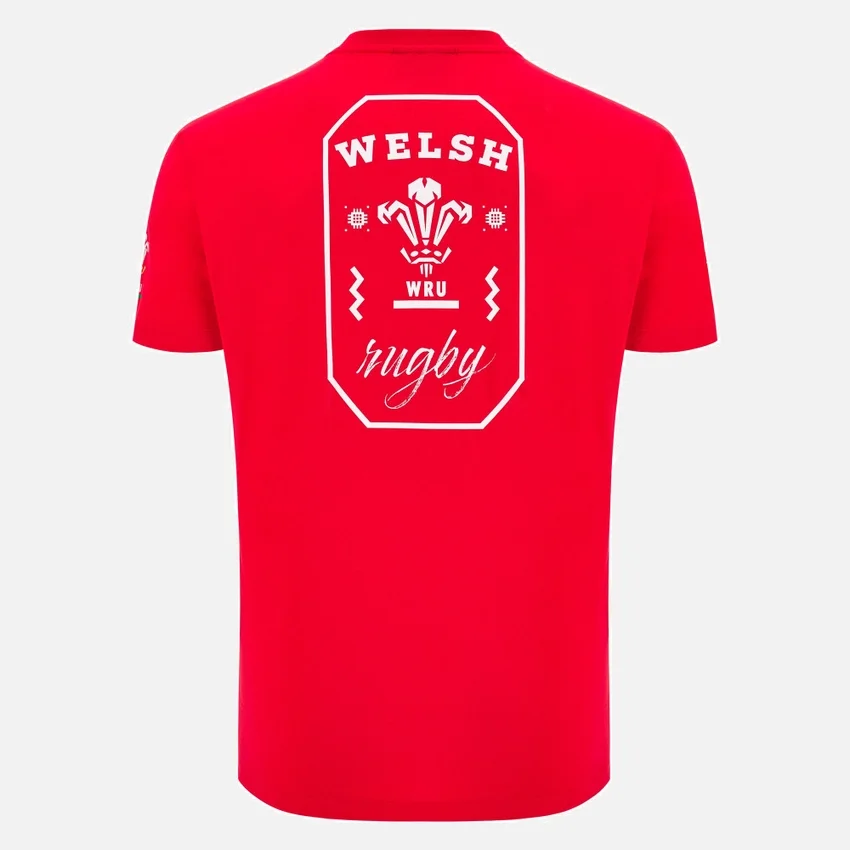 Welsh Rugby 2025/26 Red Fan Tee Welsh Rugby 2025/26 Red Fan Tee