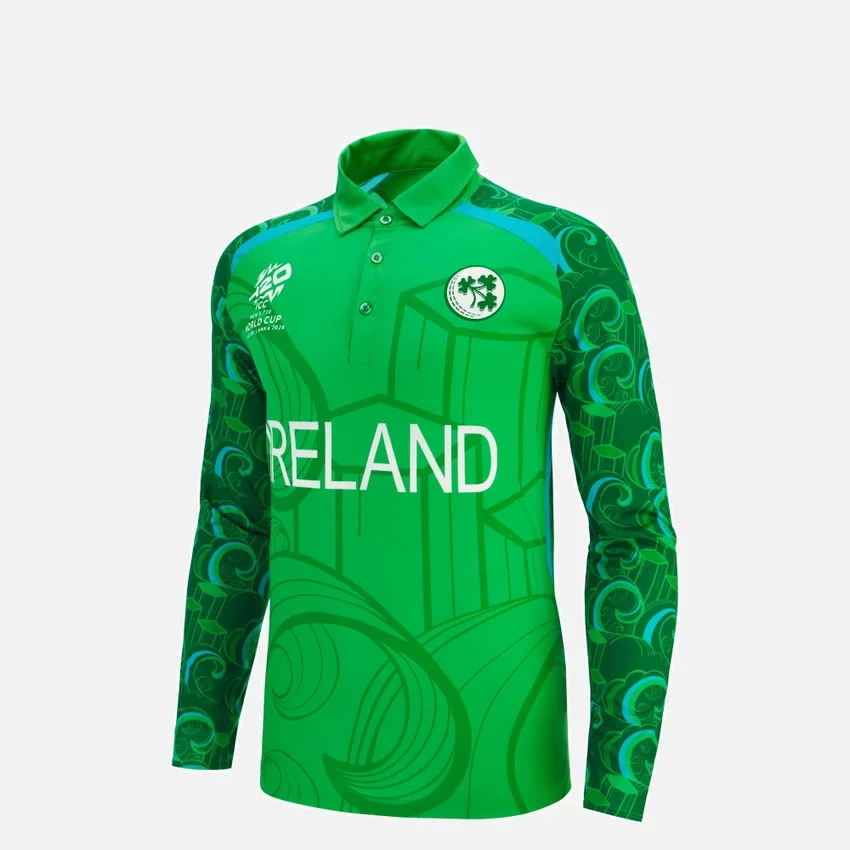 World Cup 2026 Ireland Cricket Team T-20 Junior Long-Sleeve Match Shirt World Cup 2026 Ireland Cricket Team T-20 Junior Long-Sleeve Match Shirt